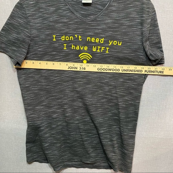 DF I Don’t Need You I Have WIFI T Shirt Gray Women Size | L - Picture 5 of 7